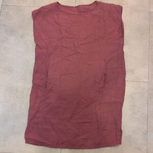 Eileen Fisher Dusty Rose Linen Midi Dress